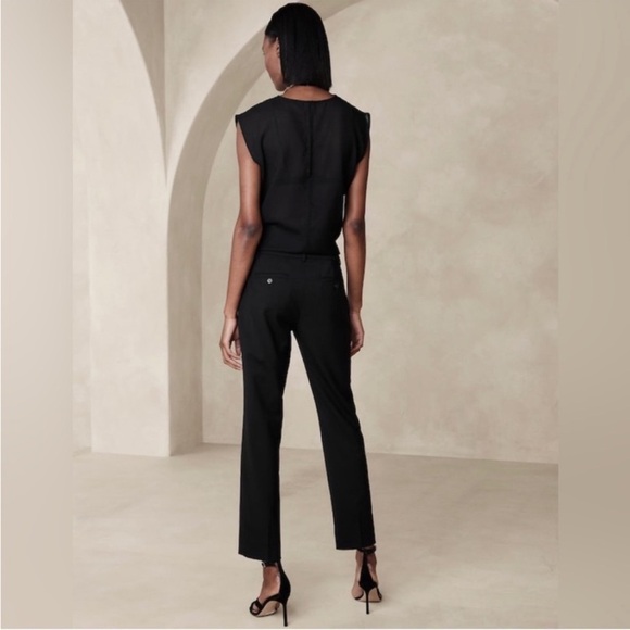 NWT! Banana Republic Black Siena Slim Wool Ankle Pant - Multiple Sizes - Picture 7 of 7